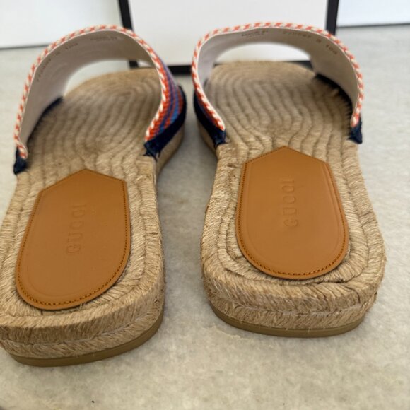 Gucci 772867 men’s Cloth Espadrille Sandals Shoes, sz Gucci 9 & 10.5 - Picture 8 of 10